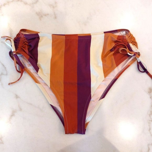 Shade & Shore Bikini‎ Bandeau Top 36B and Side-Tie High Waist Bottom Large - Picture 2 of 9